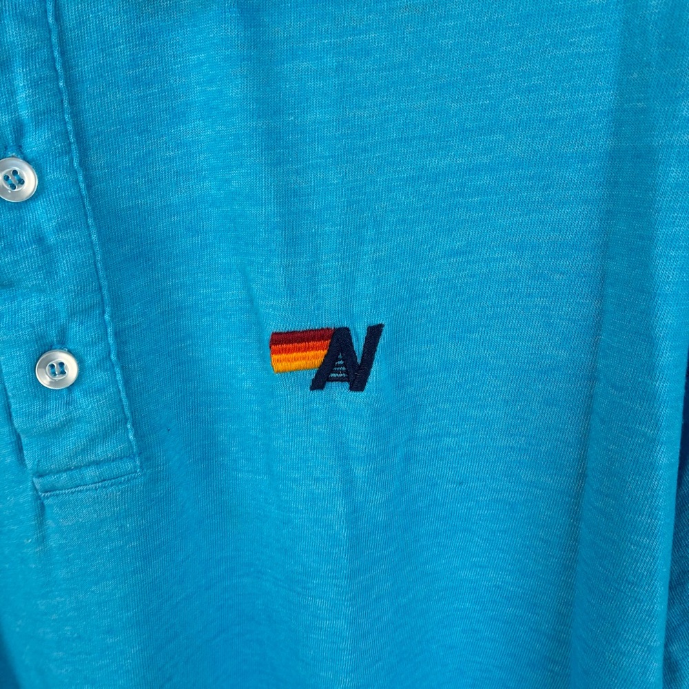 Aviator Nation Short-Sleeve Polo in Ocean XL - Picture 3 of 11